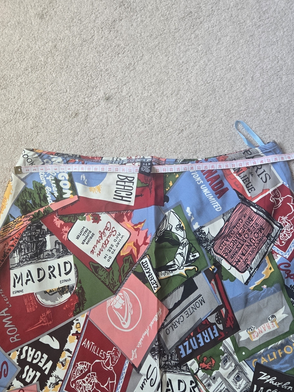 GAP Silk Patchwork Skirt in Red, Blue, Green & Yellow - Picture 4 of 4